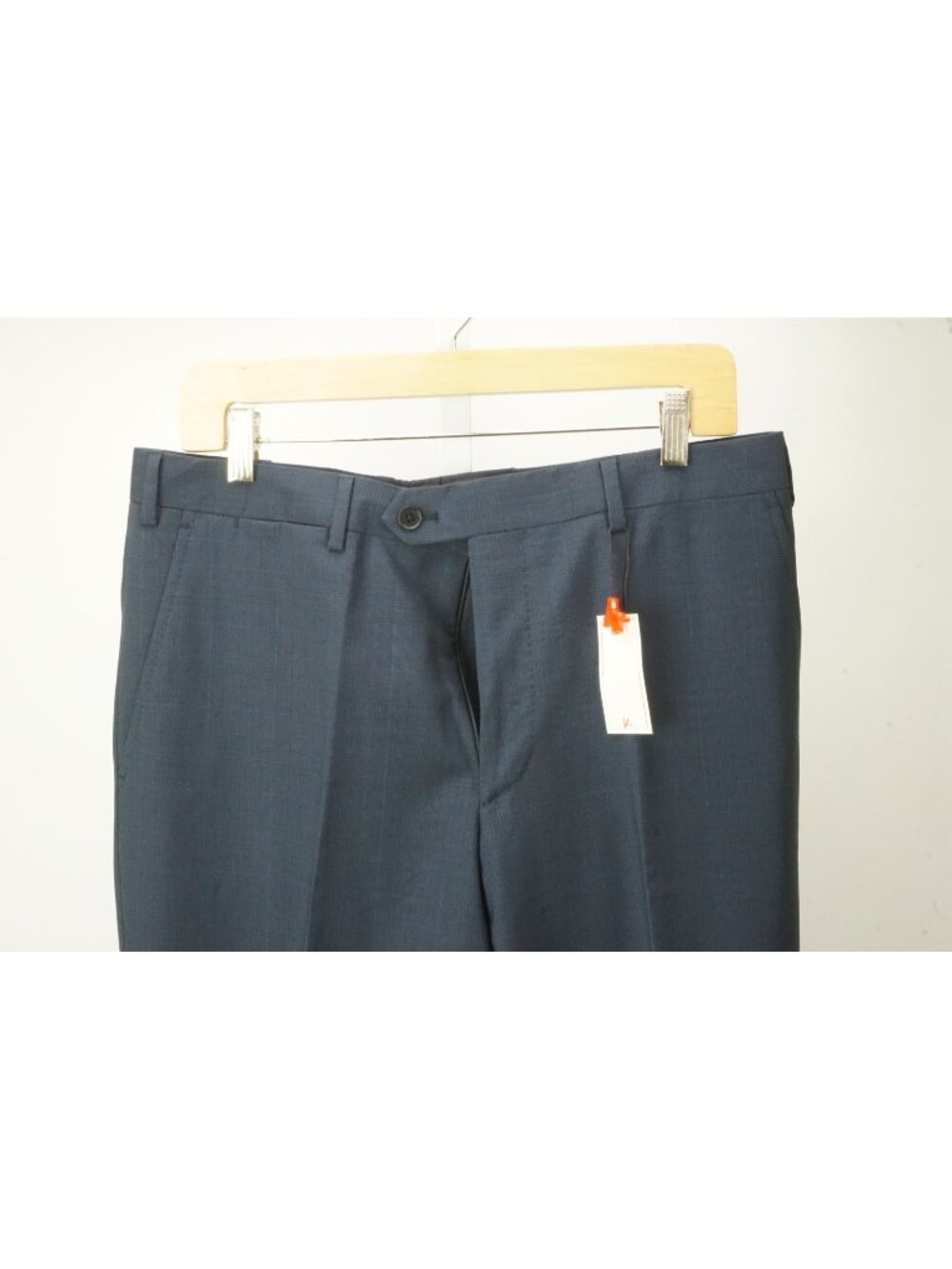 Isaia Blue Plaid S110s Wool Mens Dress Pants Sz 48 EU Brand New